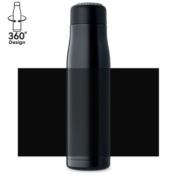 Omnishirt Doppelwandige Edelstahl Trinkflasche mit Trageschlaufe