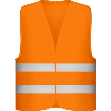 Korntex Unisex Sicherheitsweste mit Reflektorstreifen personalisieren – Vorne – Neon Orange