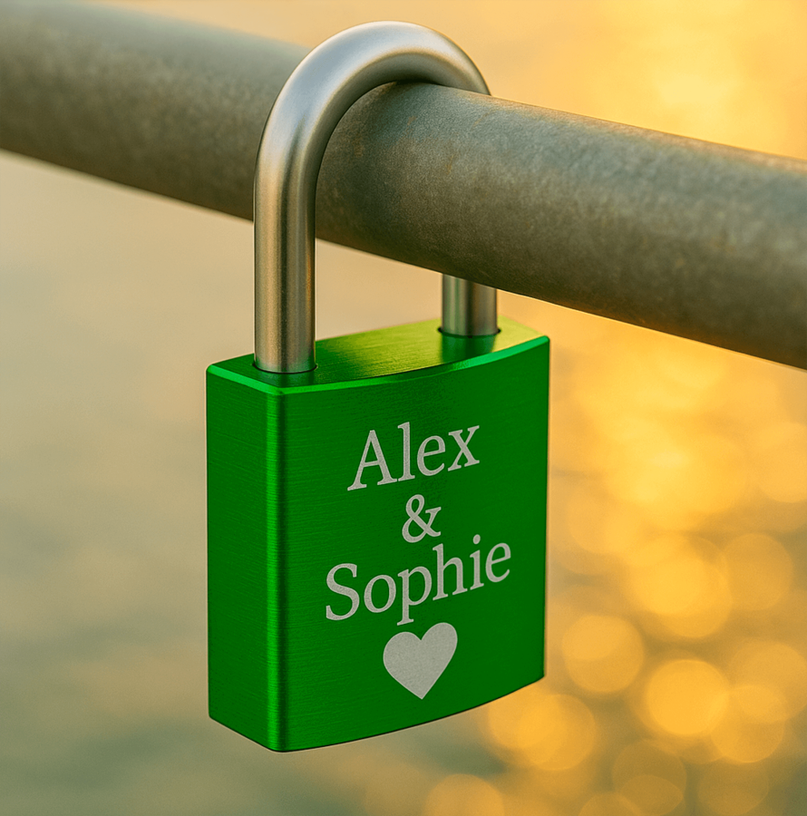 Liebesschloss mit Gravur bedrucken | ABUS