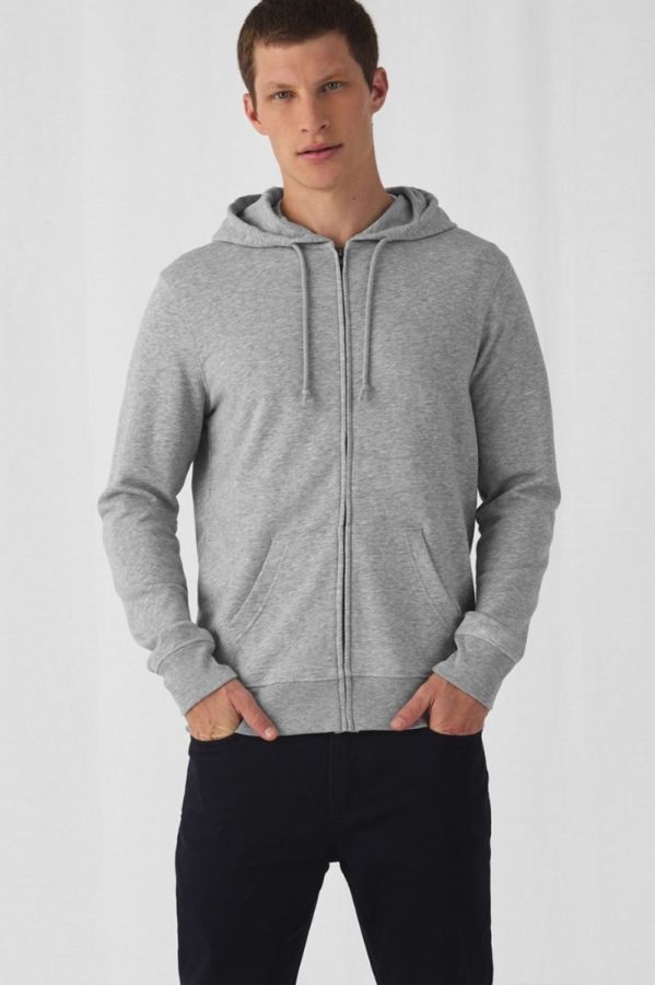 B&C Inspire Zipped Hood Herren Hoodie bedrucken | B&C