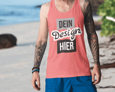 Herren Sommer-Tanktops oder Strand-T-Shirts mit individuellem Druck