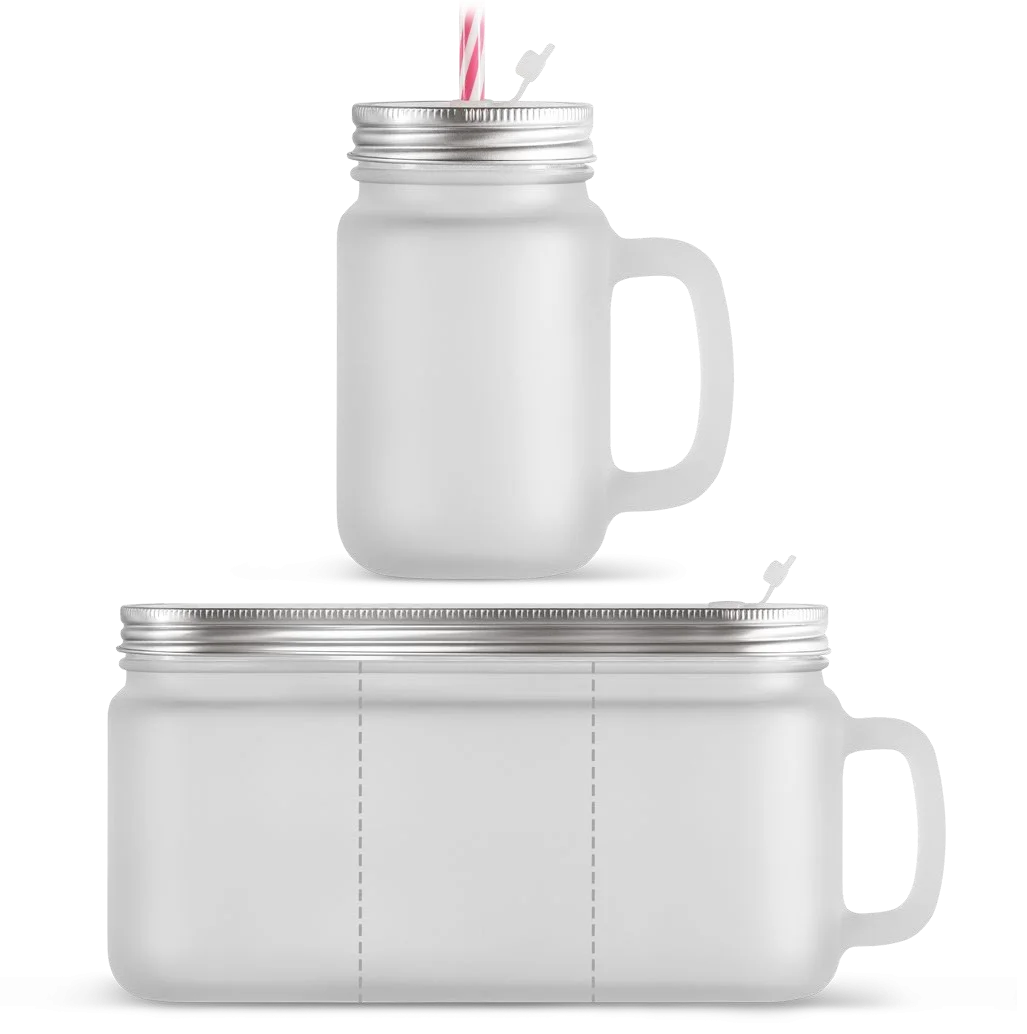 Mason Jar mit Henkel bedrucken