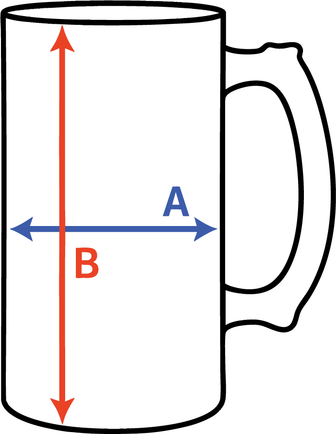 Glasbierkrug Größen