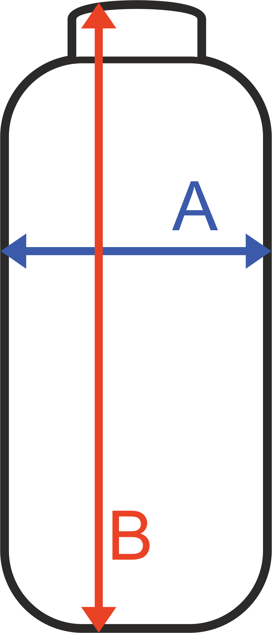 Trinkflasche Vita Maßtabelle