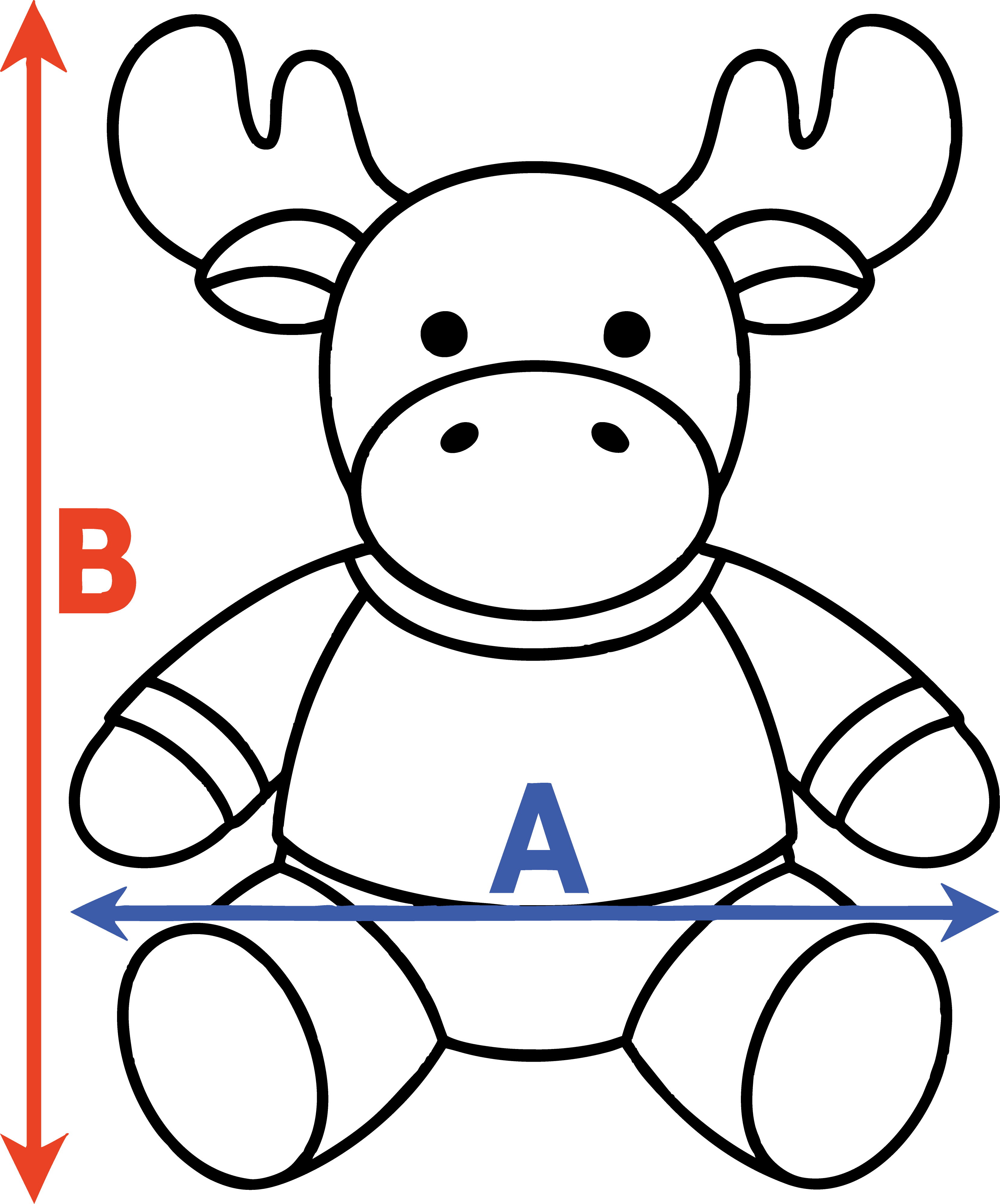 Elch Kuscheltier Größen