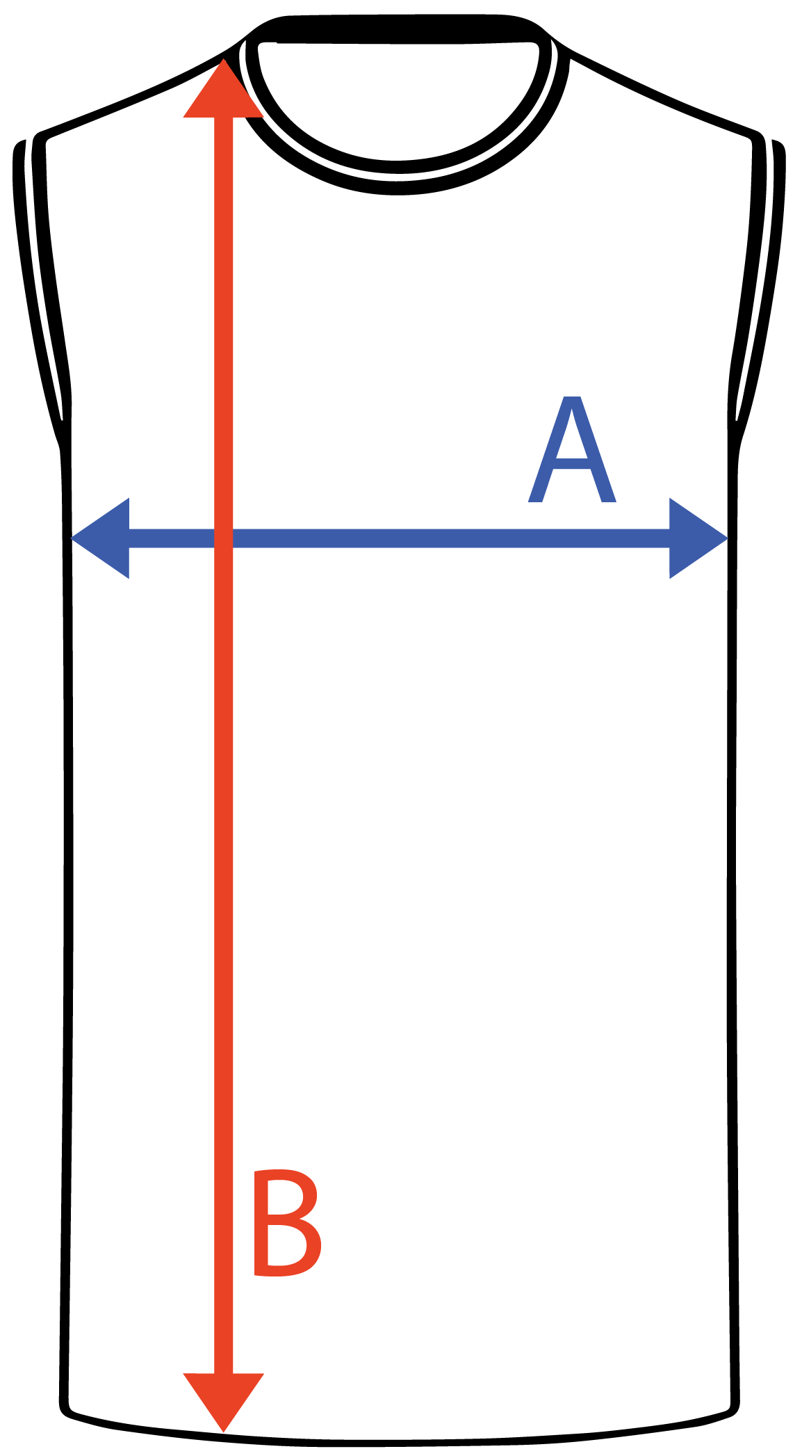 Basketball Trikot Center 2.0 Maßtabelle