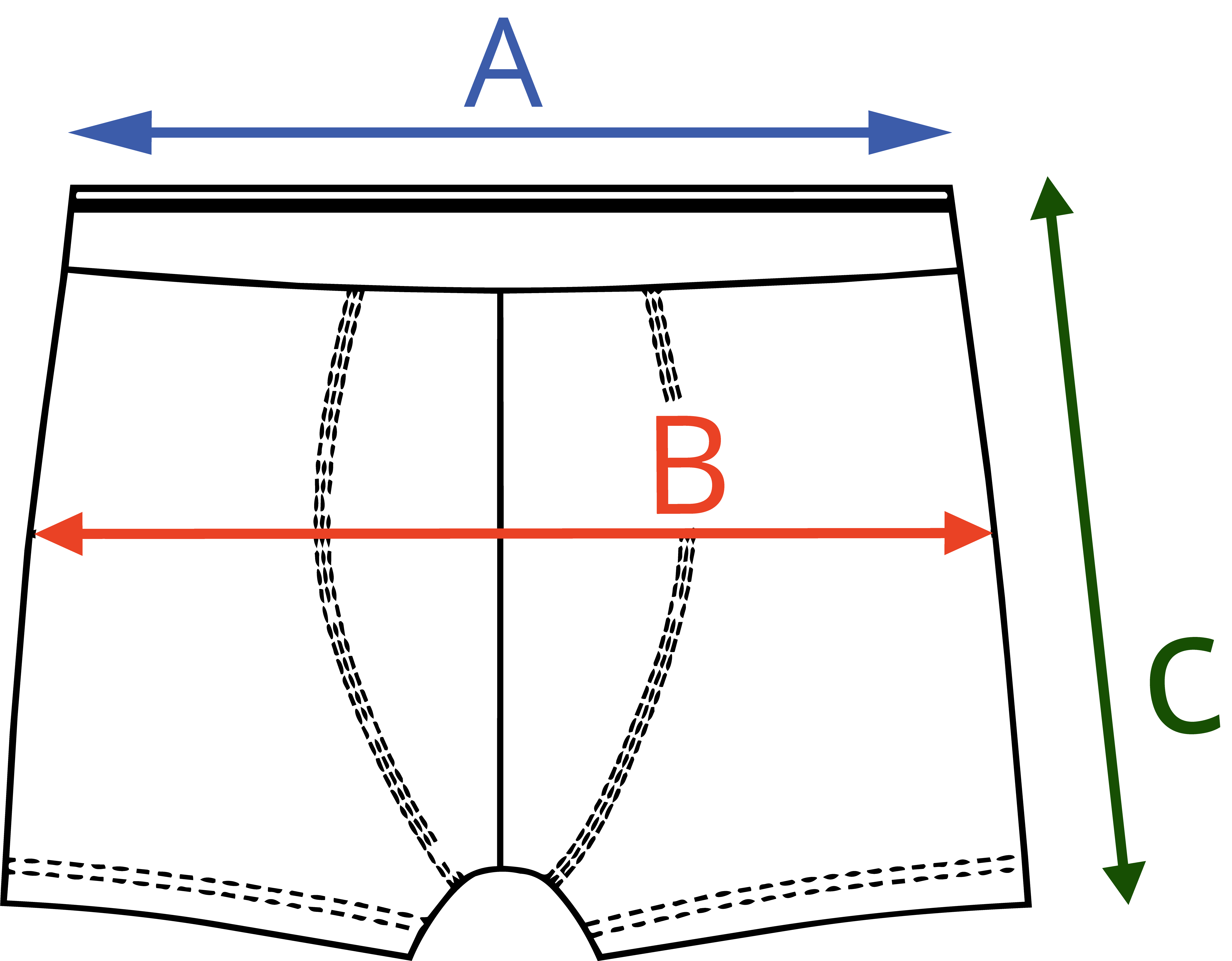 Herren Boxershorts Maßtabelle