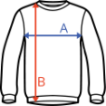 Unisex Sweatshirt Premium Maßtabelle